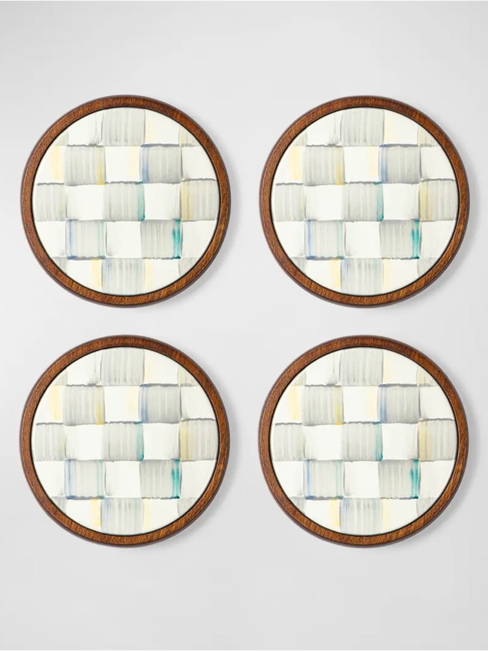 MacKenzie-Childs
Sterling Check Enamel Coasters, Set of 4